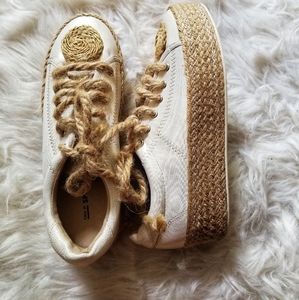 Call It Spring Boho Ivory Platform Sneakers